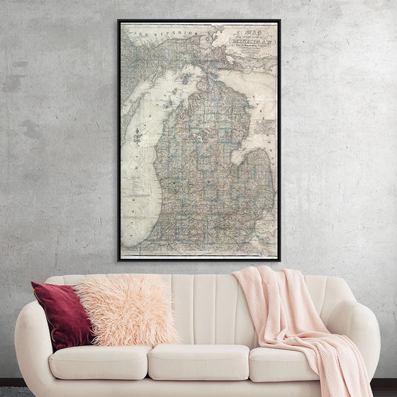 "Map of the State of Michigan (1855)", John Farmer