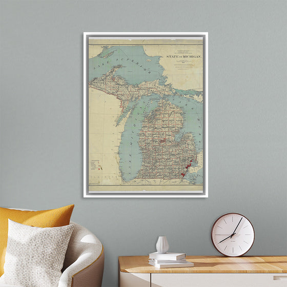 "Map of the State of Michigan (1888)"