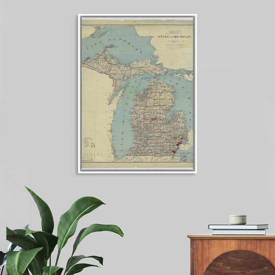 "Map of the State of Michigan (1888)"