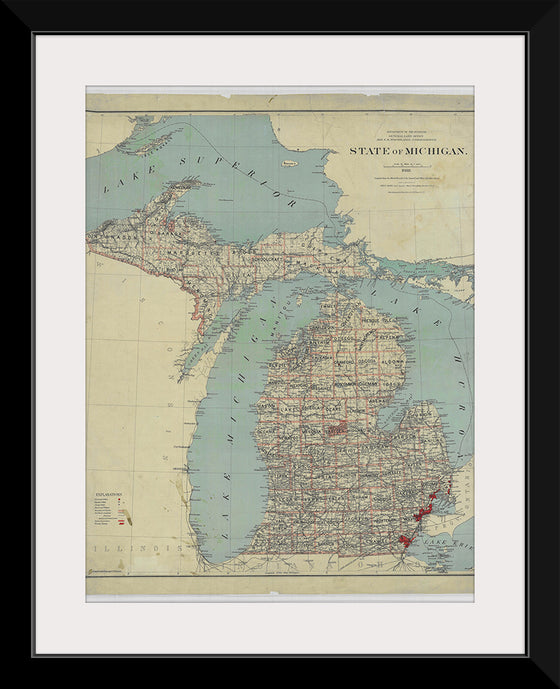 "Map of the State of Michigan (1888)"