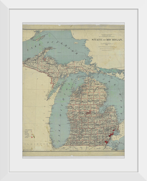 "Map of the State of Michigan (1888)"