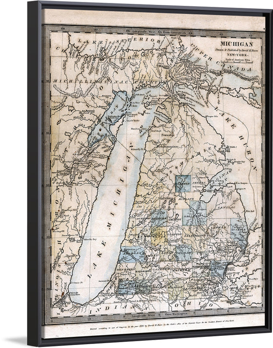 "Map of Michigan (1831)", David H. Burr