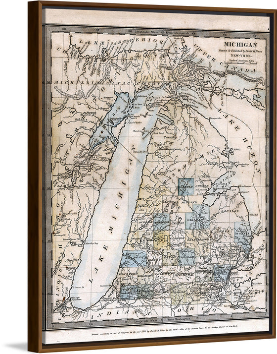 "Map of Michigan (1831)", David H. Burr