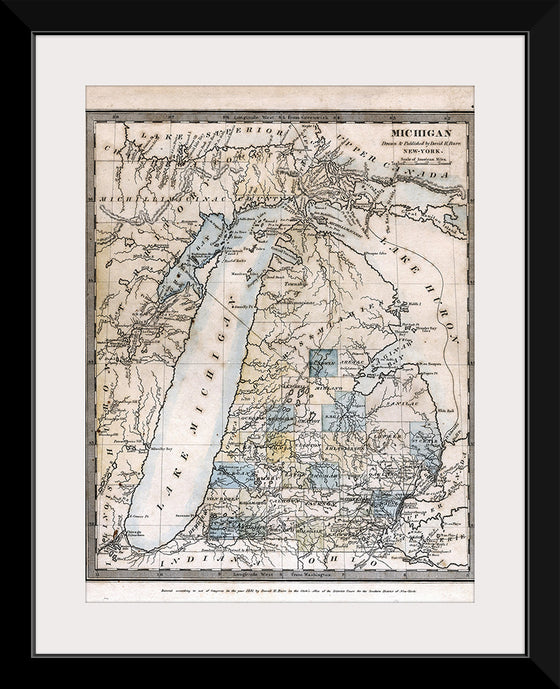 "Map of Michigan (1831)", David H. Burr