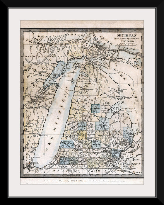 "Map of Michigan (1831)", David H. Burr