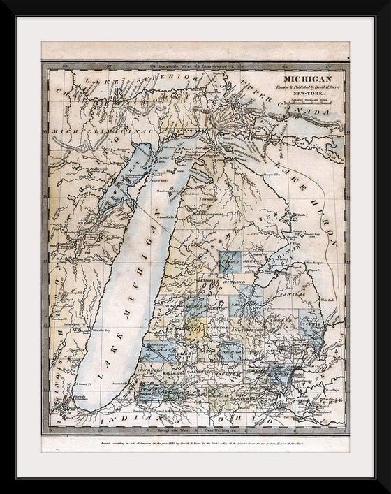 "Map of Michigan (1831)", David H. Burr