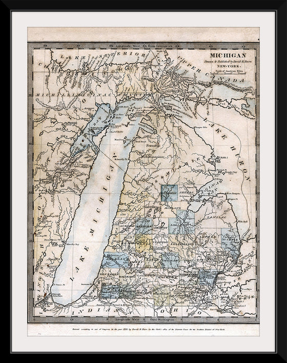 "Map of Michigan (1831)", David H. Burr