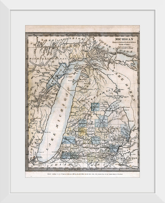 "Map of Michigan (1831)", David H. Burr