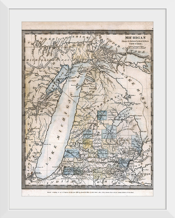 "Map of Michigan (1831)", David H. Burr