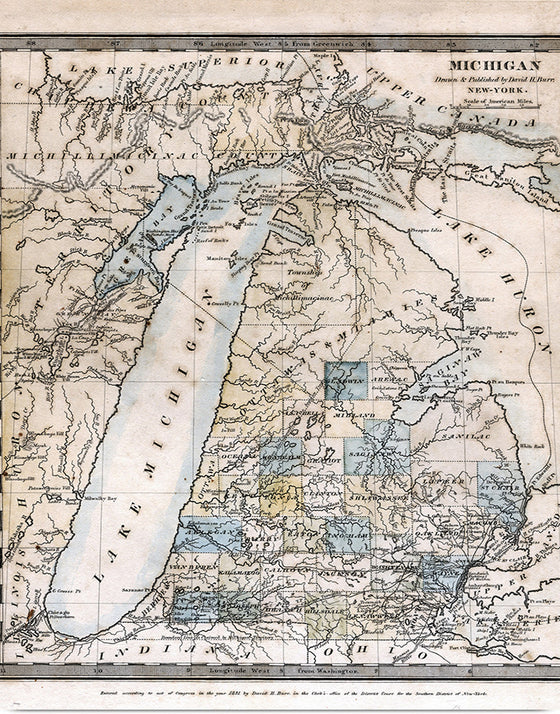 "Map of Michigan (1831)", David H. Burr