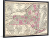 "1864 Johnson Map of New York", A. J. Johnson