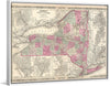 "1864 Johnson Map of New York", A. J. Johnson