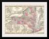 "1864 Johnson Map of New York", A. J. Johnson