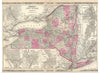 "1864 Johnson Map of New York", A. J. Johnson