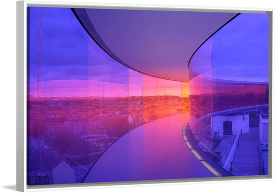 "Glass Window Path Inside a Building"