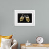 "Two Festive Champagne Glasses Celebration"