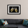 "Two Festive Champagne Glasses Celebration"