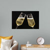 "Two Festive Champagne Glasses Celebration"