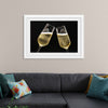 "Two Festive Champagne Glasses Celebration"