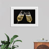 "Two Festive Champagne Glasses Celebration"