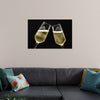 "Two Festive Champagne Glasses Celebration"