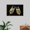 "Two Festive Champagne Glasses Celebration"