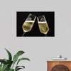 "Two Festive Champagne Glasses Celebration"