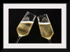 "Two Festive Champagne Glasses Celebration"