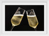 "Two Festive Champagne Glasses Celebration"