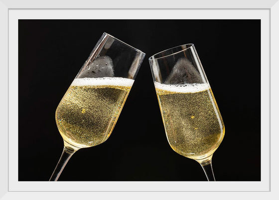 "Two Festive Champagne Glasses Celebration"