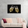 "Two Festive Champagne Glasses Celebration"