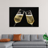 "Two Festive Champagne Glasses Celebration"