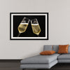 "Two Festive Champagne Glasses Celebration"