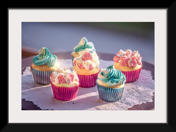 "Blue and Pink Cupcakes"