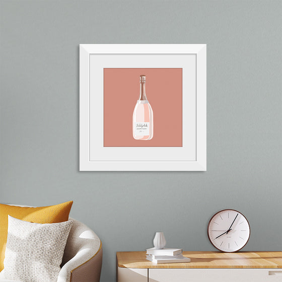 "Pink Bubbly Club Champagne Bottle"