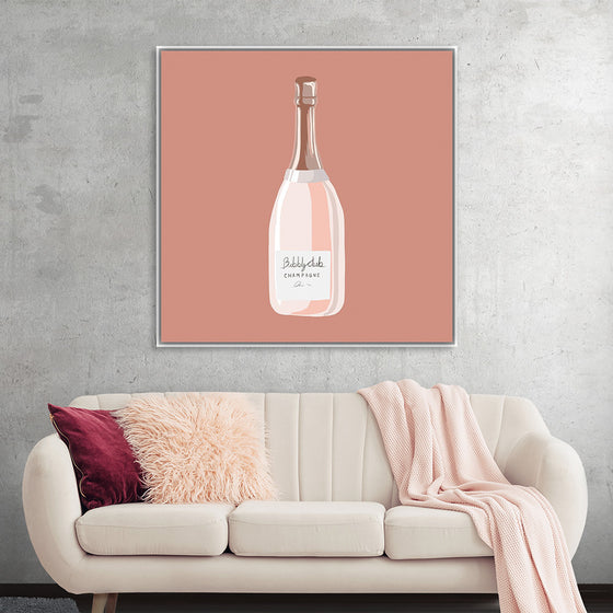 "Pink Bubbly Club Champagne Bottle"