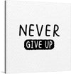 “Never Give Up” is a minimalist yet powerful piece of art that encapsulates the relentless spirit of perseverance. The artwork features the words “NEVER GIVE UP” in bold black letters against a pristine white backdrop, designed to inspire and motivate. The simplicity of the black text on white canvas allows this artwork to seamlessly blend into any decor while serving as a daily affirmation of resilience and determination.