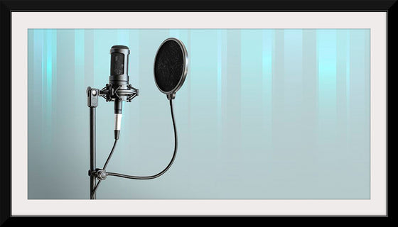 "Professional Condenser Microphone in Blue"