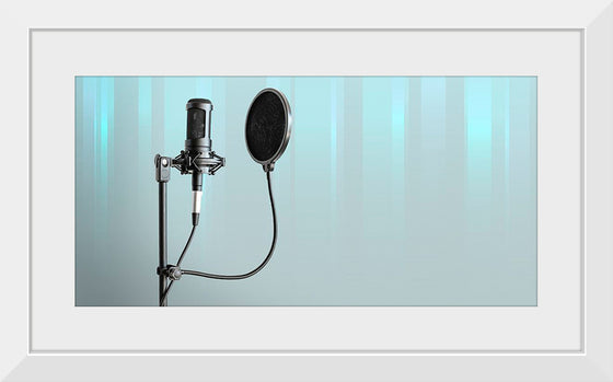 "Professional Condenser Microphone in Blue"