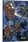 “Finessing Lucille” is a stunning piece of art that captures the essence of blues music. The print features a musician playing a guitar with intricate details and a beautiful blue background. This piece would make a great addition to any music lover’s collection. 