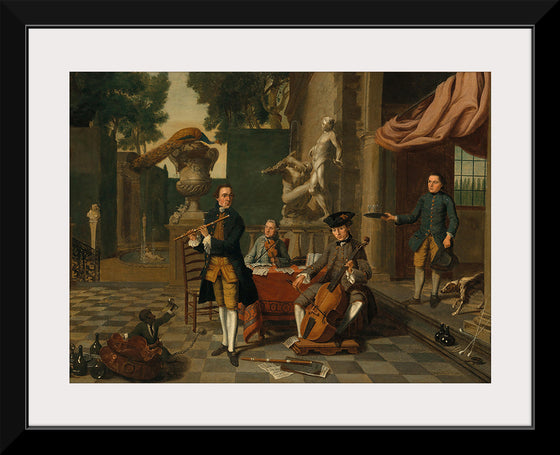 "Musicians on a classical terrace", Johann Faber