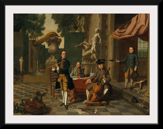 "Musicians on a classical terrace", Johann Faber