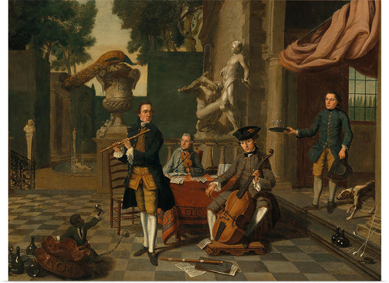 "Musicians on a classical terrace", Johann Faber