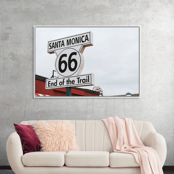 "Santa Monica 66 End of the trail sign"