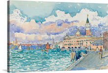  Immerse yourself in the serene beauty of this exquisite artwork, capturing a picturesque scene of a tranquil harbor. The print, rendered with delicate watercolor strokes, unveils a dance of colors reflecting the vibrant life at sea and the architectural elegance of coastal buildings. Boats gently sway on the peaceful waters under a sky painted with soft hues of sunset, inviting viewers into a world where nature and civilization exist in harmonious splendor. 