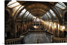  “A Cathedral of Nature”—that’s what the vaulted hall in the Natural History Museum in London embodies. This captivating print invites you into a world where architecture and artistry unite. Every intricate detail, from the intricate arches to the majestic windows, is captured with stunning clarity. As warm, golden light filters through the windows, it illuminates the hall’s ornate features, casting shadows that dance gracefully along the walls. 