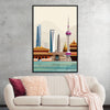 "Illustration of Shanghai City Landmarks"