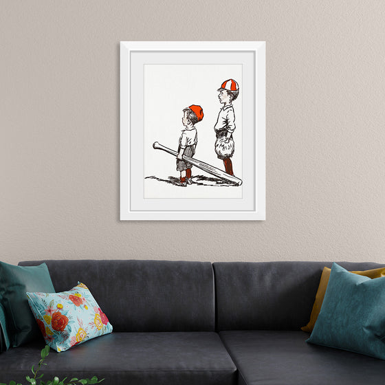 "Two Little Baseball Players"