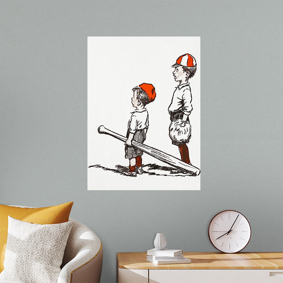 "Two Little Baseball Players"