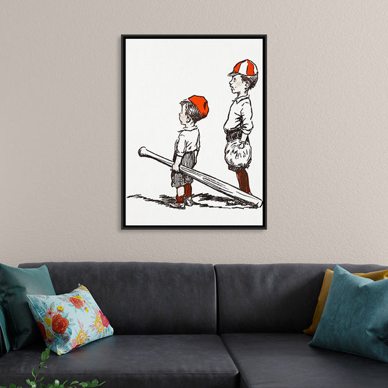 "Two Little Baseball Players"